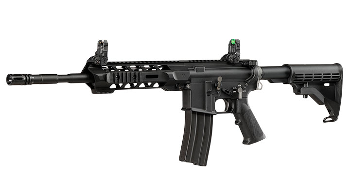 SRC M4 Zaros Vollmetall GBB 6mm BB schwarz - Forged Receiver Edition