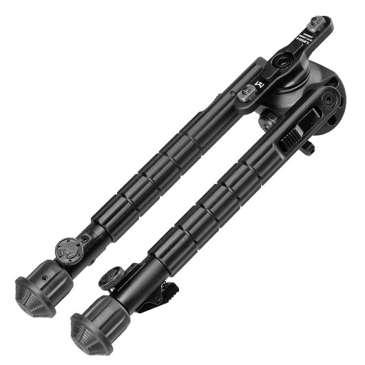 UTG M-LOK Heavy Duty Recon 360 Grad Fine Tune Metall Zweibein - Gummife 200 - 310 mm schwarz