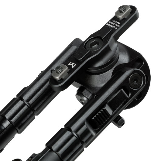 UTG M-LOK Heavy Duty Recon 360 Grad Fine Tune Metall Zweibein - Gummife 133 - 172 mm schwarz Bild 3