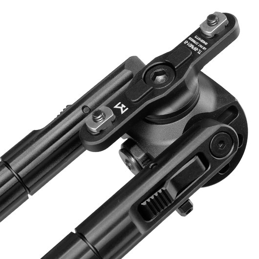 UTG M-LOK Heavy Duty Recon 360 Grad Fine Tune Metall Zweibein - Gummife 160 - 230 mm schwarz Bild 3