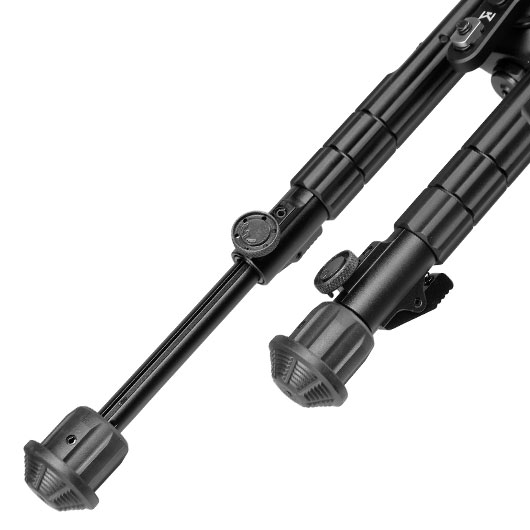 UTG M-LOK Heavy Duty Recon 360 Grad Fine Tune Metall Zweibein - Gummife 160 - 230 mm schwarz Bild 5