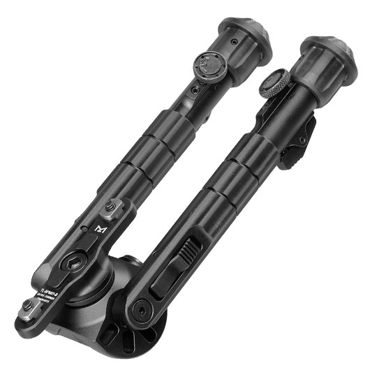 UTG M-LOK Heavy Duty Recon 360 Grad Fine Tune Metall Zweibein - Gummife 160 - 230 mm schwarz Bild 7