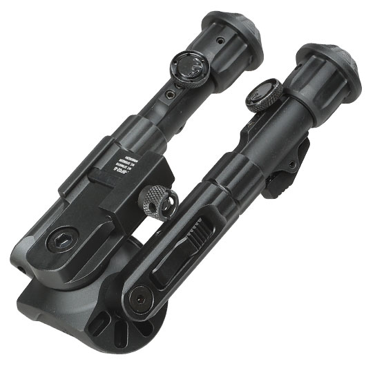 UTG Heavy Duty Recon 360 Grad Fine Tune Metall Zweibein - Gummife 133 - 172 mm schwarz - Version 3 Bild 7