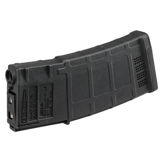 Ares M4 / M16 Aqua Gel Blaster AMAG Magazin f. 200 Schuss 7-8mm Gel Balls schwarz