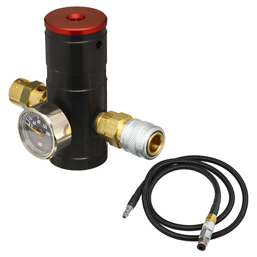 Redline Airsoft Mini SFR HPA Regulator inkl. Big Bore Remote Line schwarz - US Version