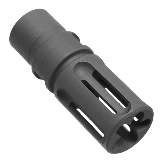 Evolution CNC Stahl Birdcage Flash-Hider stahlgrau 14mm- Bild 1
