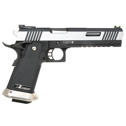 Wei-ETech Hi-Capa 6 WET Force Type-A Vollmetall GBB 6mm BB silber Bild 3