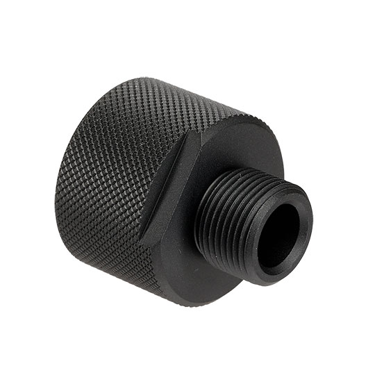 Silverback CNC Aluminium Silencer Adapter 24mm+ CW auf 14mm- CCW schwarz Bild 1