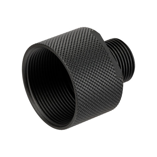 Silverback CNC Aluminium Silencer Adapter 24mm+ CW auf 14mm- CCW schwarz Bild 2