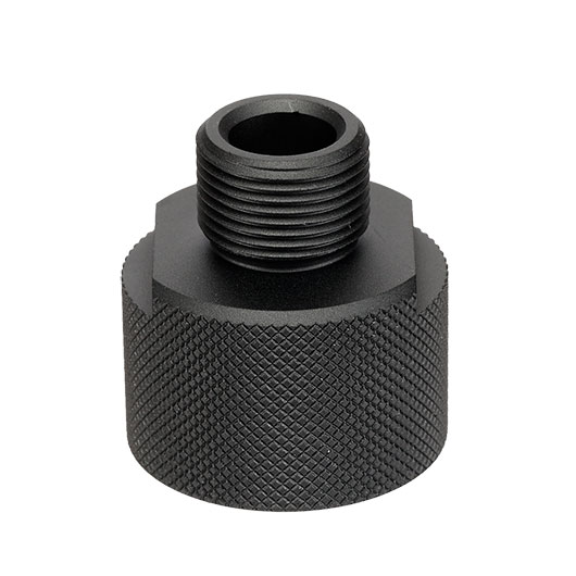 Silverback CNC Aluminium Silencer Adapter 24mm+ CW auf 14mm- CCW schwarz Bild 4
