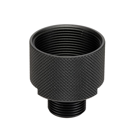 Silverback CNC Aluminium Silencer Adapter 24mm+ CW auf 14mm- CCW schwarz Bild 5