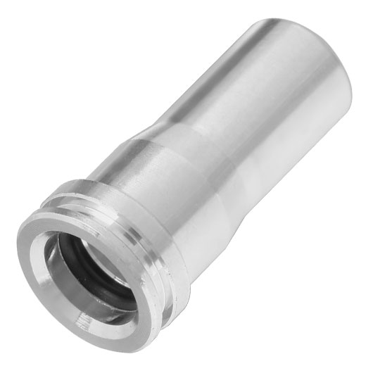 ICS Aluminium CNC Nozzle mit O-Ring 19,55 mm f. ICS L85 / L86 S-AEG Gewehre silber Bild 1