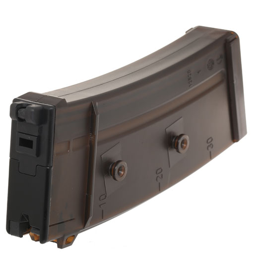 GHK 551 / 553 GBB Polymer Magazin Low-Cap 32 Schuss schwarz - Softairgas-Version