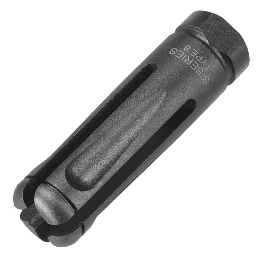 G&G S-Series Type 8 Stahl Flash-Hider schwarz 14mm-