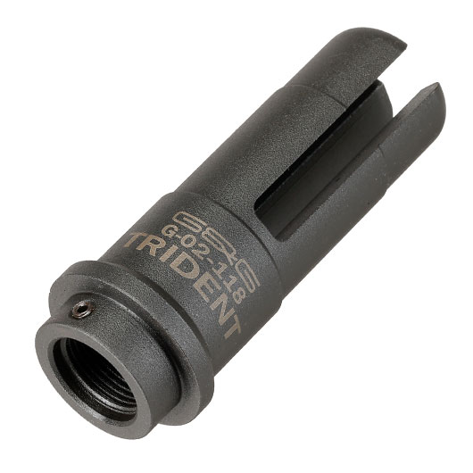 G&G Trident Type Stahl Flash-Hider schwarz 14mm- Bild 2
