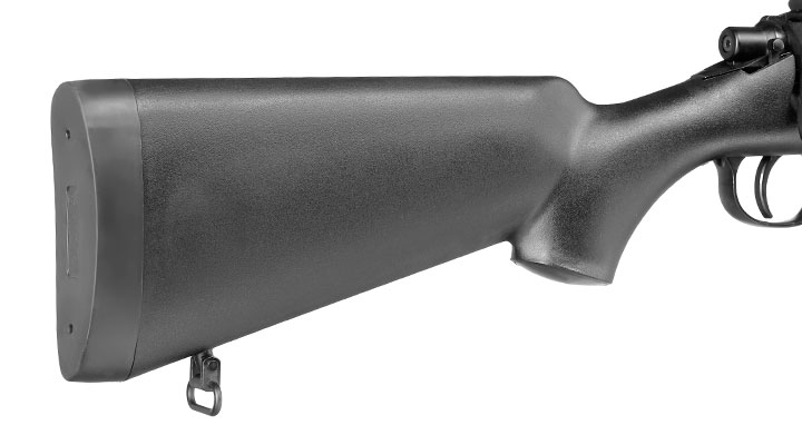 Well M700 Snipergewehr inkl. Zweibein / Zielfernrohr Springer 6mm BB schwarz - Spiral Barrel Edition Bild 11