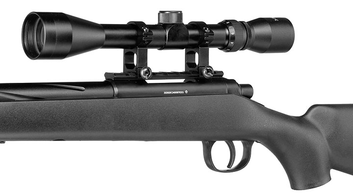 Well M700 Snipergewehr inkl. Zweibein / Zielfernrohr Springer 6mm BB schwarz - Spiral Barrel Edition Bild 8