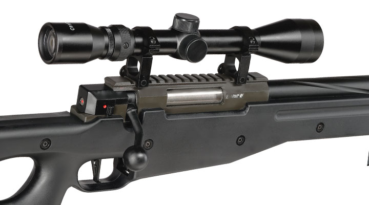 Well L96 Snipergewehr inkl. Zweibein / Zielfernrohr Springer 6mm BB schwarz - Spiral Barrel Edition Bild 10