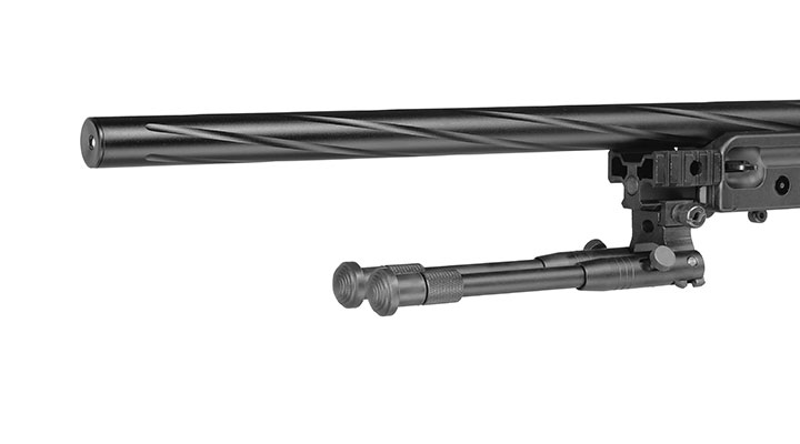 Well L96 Snipergewehr inkl. Zweibein / Zielfernrohr Springer 6mm BB schwarz - Spiral Barrel Edition Bild 7