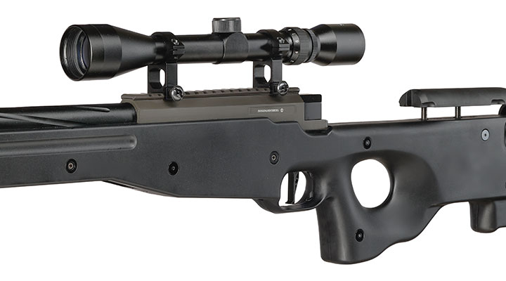 Well L96 Snipergewehr inkl. Zweibein / Zielfernrohr Springer 6mm BB schwarz - Spiral Barrel Edition Bild 8