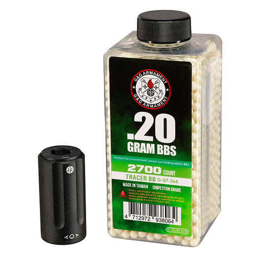 G&G MF122T Aluminium Micro Tracer / Muzzle Flasher Unit inkl. integriertem Akku 14mm- schwarz