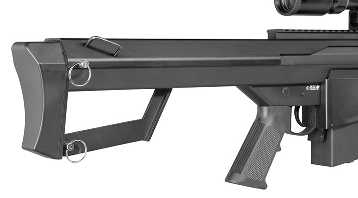 Snow Wolf Barrett M82A1 Vollmetall Bolt-Action Snipergewehr Springer 6mm BB schwarz inkl. 3-9x50E Zielfernrohr Bild 9