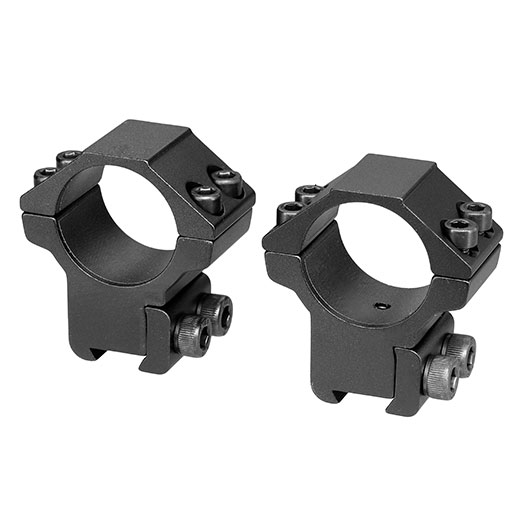 UTG Medium Profile Rings f. 25,4 mm Zielfernrohre f. 10 - 11mm Dovetail Schienen (2 Stck) schwarz Bild 1