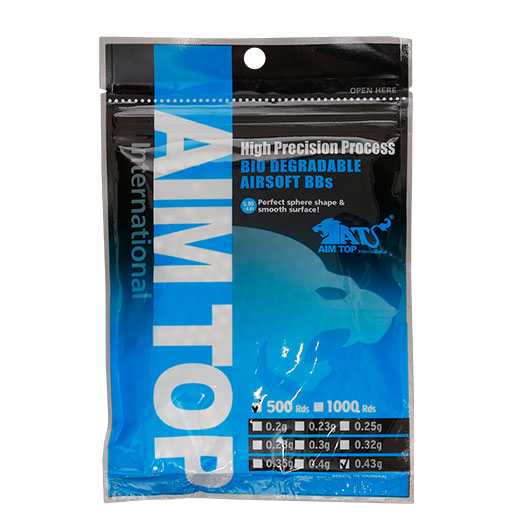 AIM Top High Precision BIO 0.43g 500er Beutel hellgrau