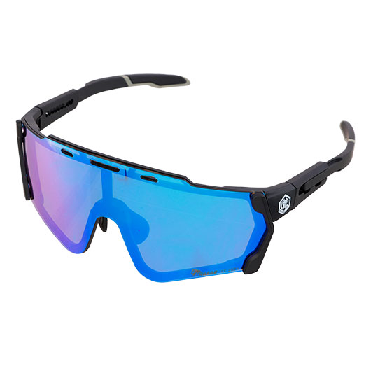 TRGear Tactical Shooting Goggle Schiebrille Komplettset mit Etui schwarz - Glasfarbe blau Bild 1