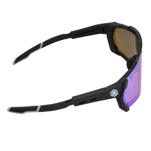 TRGear Tactical Shooting Goggle Schiebrille Komplettset mit Etui schwarz - Glasfarbe blau Bild 4