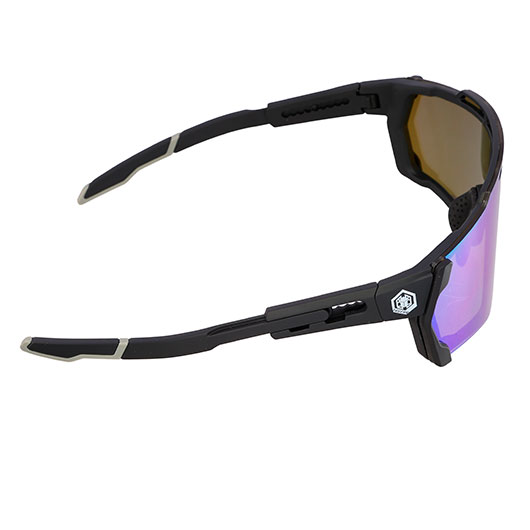 TRGear Tactical Shooting Goggle Schiebrille Komplettset mit Etui schwarz - Glasfarbe blau Bild 5