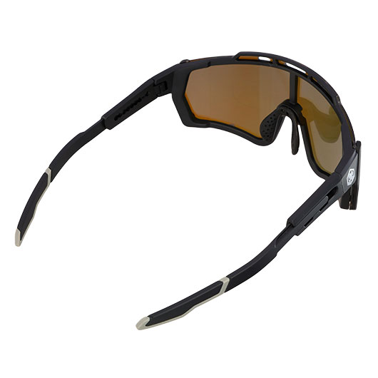 TRGear Tactical Shooting Goggle Schiebrille Komplettset mit Etui schwarz - Glasfarbe blau Bild 6