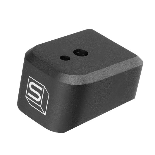 Wei-ETech / EMG SAI Aluminium Bodenplatte f. Hi-Capa 4.3 / 5.1 Magazin schwarz - mit Fllffnung