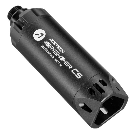 Acetech Brighter CS Aluminium Silencer Mini Tracer Unit inkl. LiPo Akku 11mm+ / 14mm- schwarz Bild 1