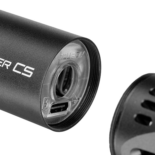 Acetech Brighter CS Aluminium Silencer Mini Tracer Unit inkl. LiPo Akku 11mm+ / 14mm- schwarz Bild 9