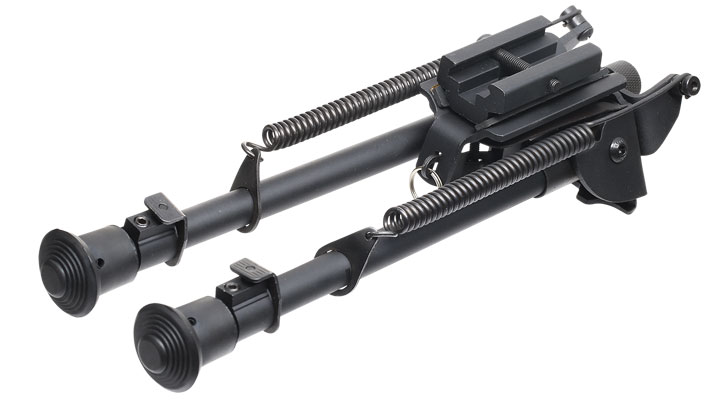 King Arms Spring Eject Zweibein mit 21mm / Sniper Halterung 220 - 370 mm schwarz - V2