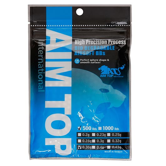 AIM Top High Precision BIO 0.36g 500er Beutel hellgrau