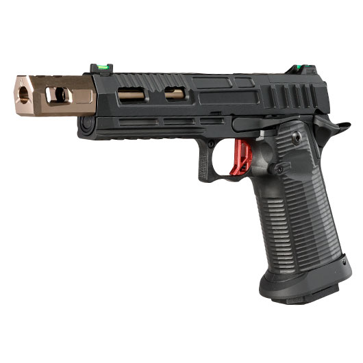KJ Works Hi-Capa KP-19 Compensator Vollmetall CO2BB 6mm BB schwarz / bronze