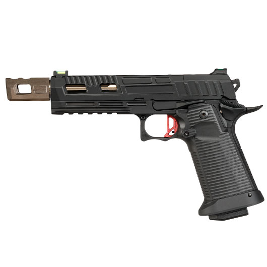KJ Works Hi-Capa KP-19 Compensator Vollmetall CO2BB 6mm BB schwarz / bronze Bild 1