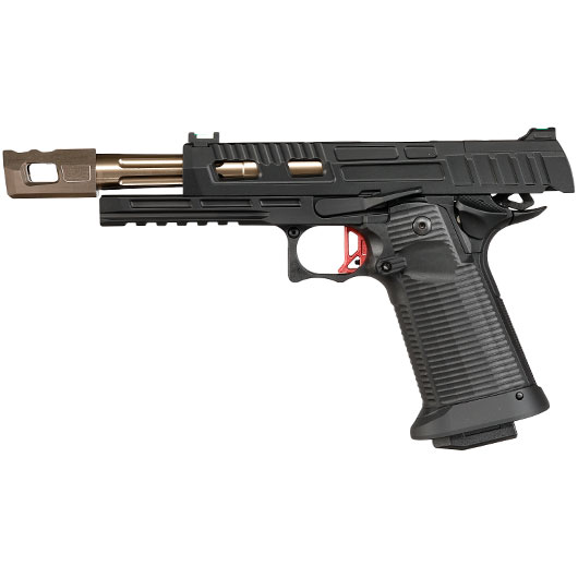 KJ Works Hi-Capa KP-19 Compensator Vollmetall CO2BB 6mm BB schwarz / bronze Bild 2