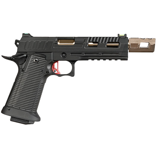 KJ Works Hi-Capa KP-19 Compensator Vollmetall CO2BB 6mm BB schwarz / bronze Bild 3