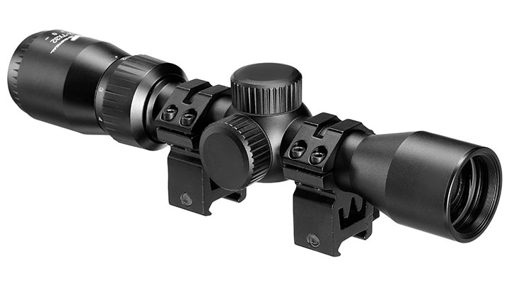 JS-Tactical 2-7x32 Long Eye Relief Zielfernrohr inkl. 20-22mm High-Mount Ringe schwarz Bild 1
