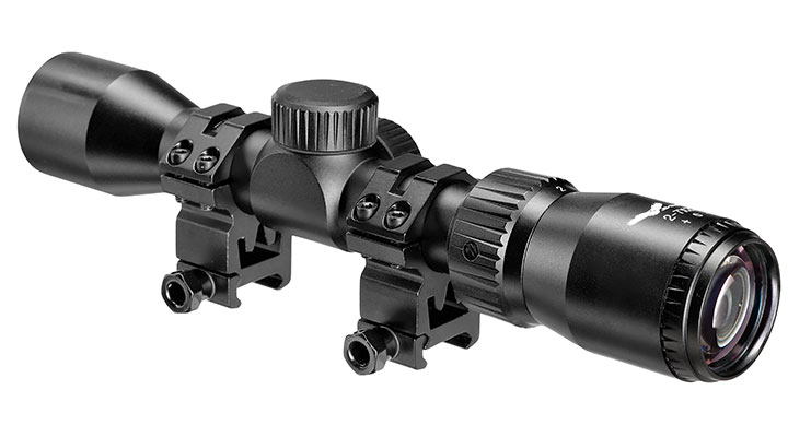 JS-Tactical 2-7x32 Long Eye Relief Zielfernrohr inkl. 20-22mm High-Mount Ringe schwarz Bild 3