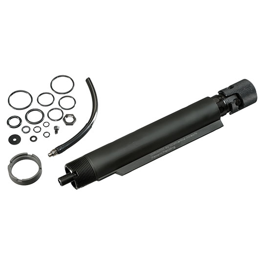 Wolverine Wraith 12g CO2 Gas Stock / Schaftsystem mit Storm Regulator f. M4 / AR-15 Gewehre schwarz