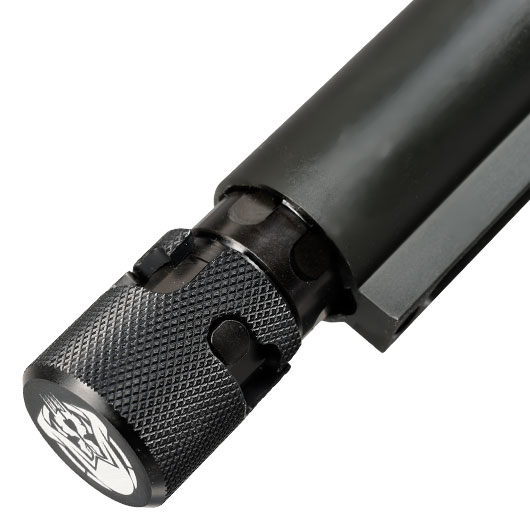 Wolverine Wraith 12g CO2 Gas Stock / Schaftsystem mit Storm Regulator f. M4 / AR-15 Gewehre schwarz Bild 6