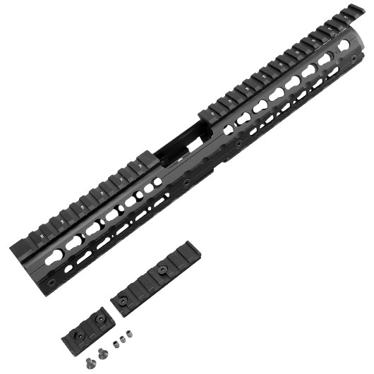 UTG Pro 15 Zoll KeyMod Aluminium Drop-In Super Slim Handguard f. AR-15 Sturmgewehre schwarz