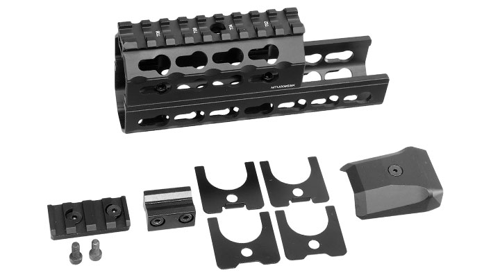 UTG Pro 6 Zoll KeyMod Aluminium Universal Super Slim Handguard f. AK47 Sturmgewehre schwarz