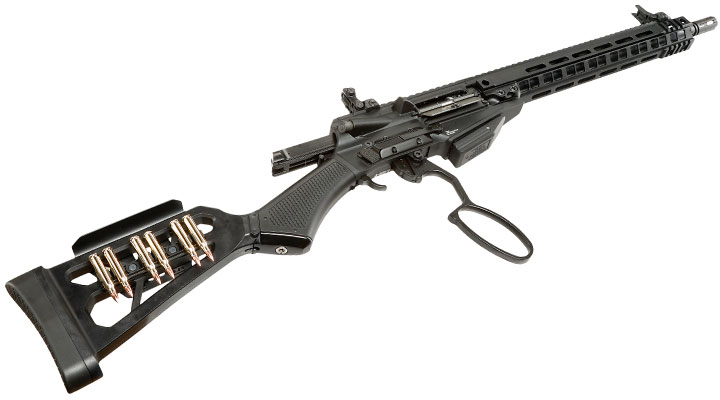 G&G LevAR 15 Zoll Rifle Gas Lever Action Vollmetall 6mm BB schwarz Bild 6