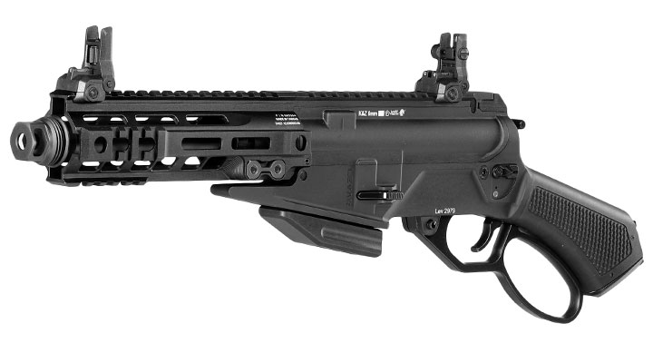 G&G LevAR 7 Zoll Shorty-Rifle Gas Lever Action Vollmetall 6mm BB schwarz