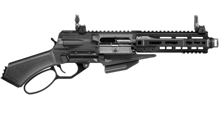 G&G LevAR 7 Zoll Shorty-Rifle Gas Lever Action Vollmetall 6mm BB schwarz Bild 2